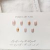 Fall Maple Leaf Press on Nails Short Fake Nails Thanksgiving Artificial Nails Pink False Nails with Yellow Maple Designs Square Glue on Nails Gradient White Acrylic Nails Cute Stick on Nails for Nails