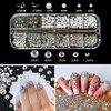 TONOKAILS Nail Rhinestones Set, Nail Crystal Nail Art Gems Nail Crystals Clear Rhinestones Mix Sizes Crystal Rhinestones + 1 Pcs Rhinestone Picker Dotting Pen + 1 Pick Up Tweezer