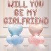 2 Set 42Pcs Rose Gold Will You Be My Girlfriend Letter Balloons 16in Balloon Foil Letter Decorations Party Decor Rose Gold Letter Balloons Will You Be My Girlfriend Party Supplies
