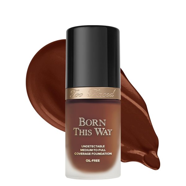 Too Faced Born This Way Natural Finish Longwear Liquid Foundation, Sable, 1.01 Fl Oz