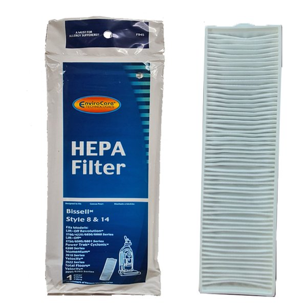 (1) Bissell Bagless Upright Vacuum Cleaner Style 8,14 Hepa Pleated Micro Post Motor Exhaust Filter 2036608 3091 Lift-off Multi Cyclonic Pet, Total Floor, Pet Hair Eraser, Momentum by EnviroCare