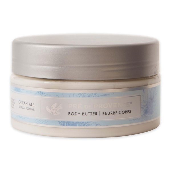 Pre de Provence Collection Shea Butter Enriched Body Butter Soothing & Hydrating Emollient Cream Body Moisturizer for Women, 6.7 Fl Oz, Ocean Air