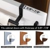 KES Over The Cabinet Door Towel Bar with Hooks, Kitchen Towel Holder with Hooks for Hanging Utensils, Over The Cabinet Door Organizer with Hook 2 Pack, Matte Black, KUR527-BK-P2