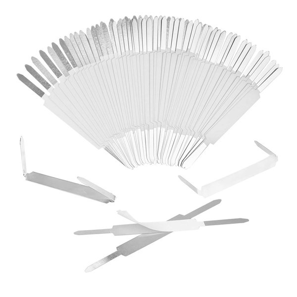 QYH Self-Adhesive Prong Paper Fasteners 1 inch Capacity, 130 Fasteners/Box