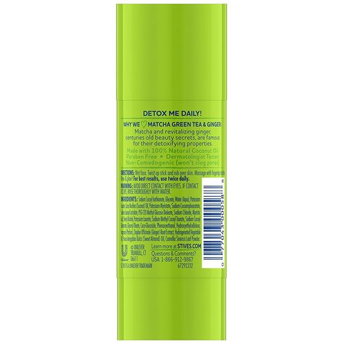 St. Ives Detox Me Daily Cleansing Stick, Matcha Green Tea & Ginger 1.6 Ounce (Pack of 2)