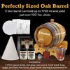 Red Head Barrels - 2 Liter Custom Engraved American White Oak Aging Barrel with Flavoring Gift Set, Free Shot Glass, Premium White Oak Wood Barrel & Homebrew Kit (Kentucky Bourbon)