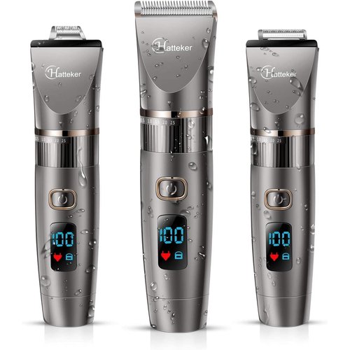 Hatteker Beard Trimmer for Men Professional Hair Clipper Hair Trimmer Shaver Haircut Detail Trimmer Hair Cutting Kit for Men Cordless Waterproof