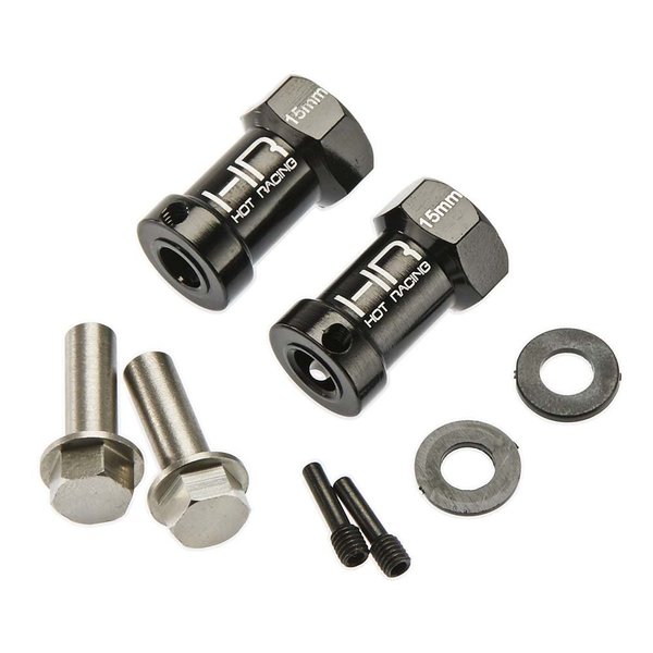 Hot Racing SCX10FT01 15mm Wheel Hub Extensions with 12mm Hex (2) - Axial Scx Wra