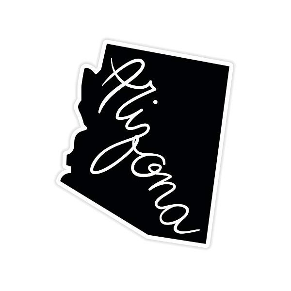 Arizona State Shape - 12" Vinyl Sticker Waterproof Decal