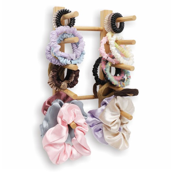 MODADOG 5Layer Hanging Bracelet Holder Bracelet Show Hair Curl Organizer Bamboo Organizer Hair Organizer Hairpin Bracelet holder Girl Bow Organizer Headband holder Organizer