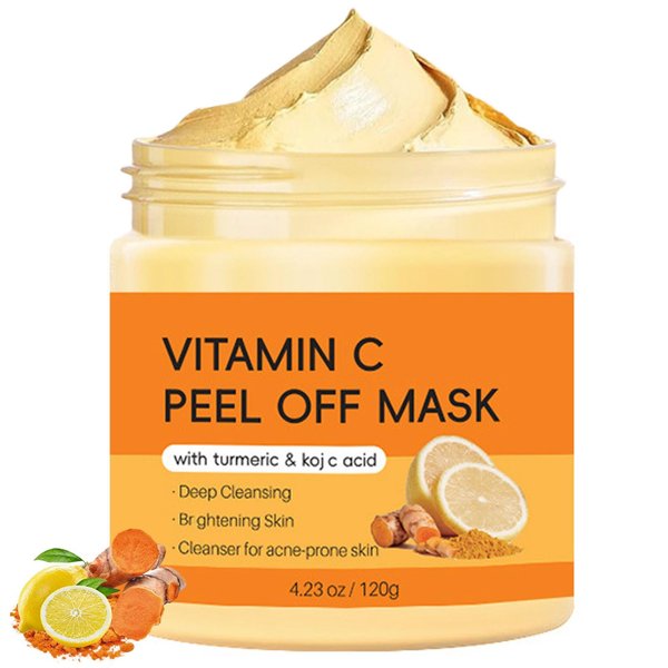 ARCHIDATE Turmeric Vitamin C Clay Mask, Turmeric Mask for Acne and Dark Spots, Dull Skin, Deep Pore Cleaning, Control Oil, Vitamin C Clay Mask with Turmeric for Smooth Glowing Skin, Evens Skin Tone