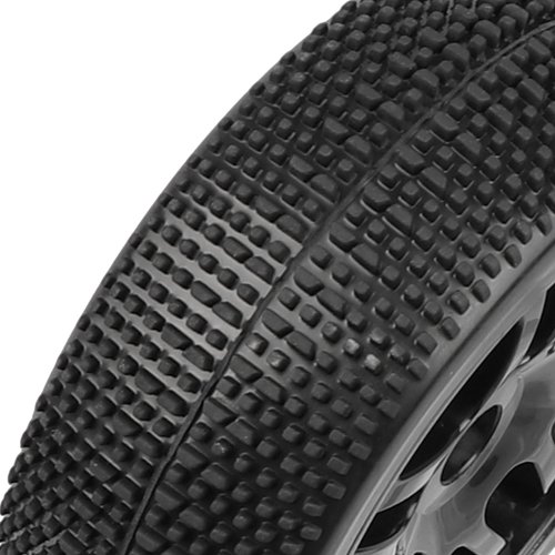 Acekeeps 4Pcs Glued RC Buggy Tires Mounted 17mm Hex 5-Spoke Solid Wheels OD 115mm for 1/8 Arrma Typhon Losi 8IGHT HSP HPI Kyosho Off-Road Car