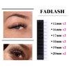Lash Extension D Curl 15-20mm Mixed Tray Silk Classic Lash Extensions Supplies Individual Eyelash Extensions (0.20-D)