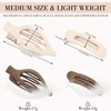 obeoby 8 PCS Flat Hair Clips, Neutral Color Flat Claw Clips 2 Styles Hair Claws for Women Girls Thin Hair