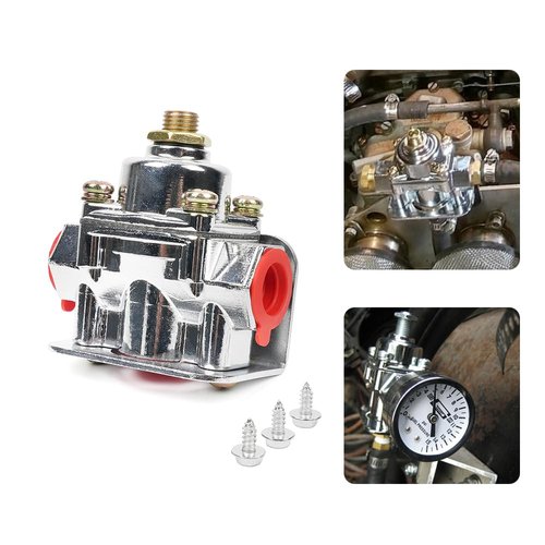 BARTOO Fuel Pressure Regulator Carburetor Parts Regulator Pressure Gauge 12-803 4 1/2 to 9 PSI