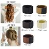 Magic Bun Makers 4 Pcs, Professional Hair Bun Maker-Donut Hair- Perfect Hair Bun Maker-Ballet Bun Maker-Easy Bun Hair Tool-Kids Ballerina Bun (Bright Brown)