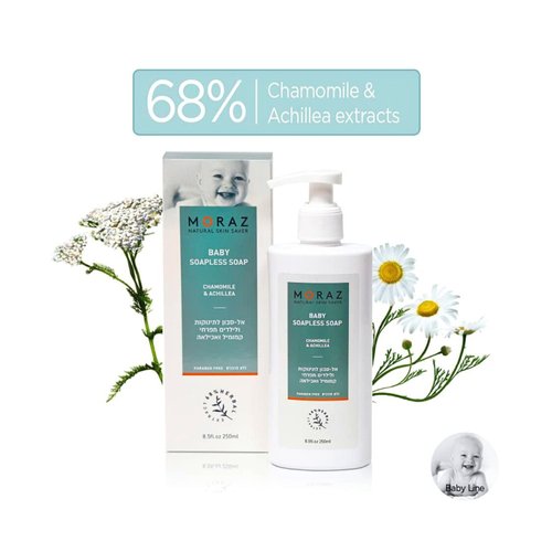 Moraz Baby Soapless Soap - Herbal Gentle Baby Wash - Soothing Body Wash with Chamomile - Baby Soap to Nourish and Protect Sensitive Skin - 8.5 oz
