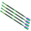 XINMEIWEN 4 Pieces Nail Cuticle Pusher Stainless Steel Nail Polish Cuticle Remover Double Ended Manicure Nail Pedicure Tool Metal Cuticle Peeler Scraper for Fingernails and Toenails (Rainbow)