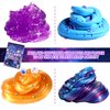 Mini Galaxy Slime Kit, with Glow in The Dark Stickers,Making Butter Slime, Dark Powder to Make Glitter & Galactic Slime, Stress Relief Toys, Party Favors for Kids, for Girls Boys 6 7 8 9 10 11 12