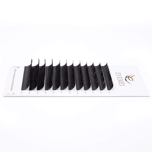 Eyelash Extensions 0.15mm C Curl 18mm Black Faux Mink Individual Lashes Extension Supplies Single Length Professional Perfect Salon Use by EYEMEI (0.15-C-18mm)