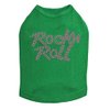 Rock n Roll (Pink Rhinestuds) Dog Shirt S Kelly Green