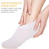 5 Pairs Foot Moisturizer Socks, Moisturizing Socks Overnight, Cotton Spa Socks for Cracked Heel Repair, Gel Spa Moisturizing Socks for Women and Men, White