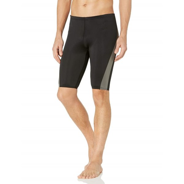 Kanu Surf Men's Competition Jammers Swim Suit, Black/Grey, 34