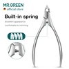MR.GREEN Cuticle Nippers Innovate Cuticle Scissors Built-in Spring Clippers Trimmer Dead Skin Remover Manicure Beauty Tool (Cuticle Nipper+Manicure Pusher)