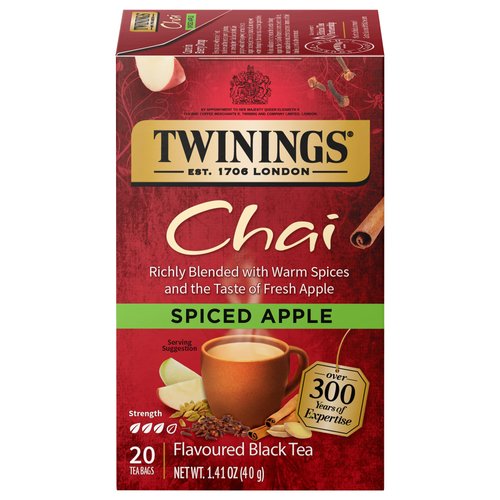 Twinings Spiced Apple Chai Tea, 1.41 oz, 20 ct