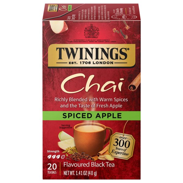 Twinings Spiced Apple Chai Tea, 1.41 oz, 20 ct