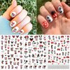 Cute Nail Art Stickers Nail Decals 6 Sheets 3D Self-Adhesive Nail Stickers Design Cute Nail Stickers Cartoon Nail Decals Kawaii Nail Art Charm for Women Girls Nail Art Supplies