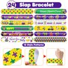 48 Mardi Gras 24PCS Mardi Gras Temporary Tattoos Sticker 24PCS Slap Bracelets Perfect for Themed Birthday Party Favors Baby Showers or Classroom Rewards Ideal Decor and Gifts for Girls and Boys