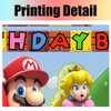 Super Mario Backdrop for Birthday Party Video Game Mario Bros Theme Background for Boys Kids Party Decorations 5x3 ft 415