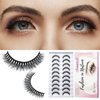 SONAFEEL Short Eyelashes Curly Lashes 12mm Fluffy Mink Lashes D Curl 10Pairs Short Russian Strip Lashes Pack Reusable False Eyelashes