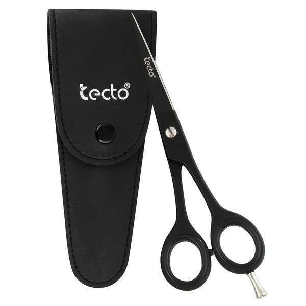 Tecto Hair Cutting Scissors 6.6 inches - Professional Stainless Steel Barber Scissors, Extra Sharp Hair Cutting Shears, Premium hair scissors For Men, Women, Kids & Adults with Free Leather Case