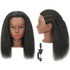 Smarzino Real 100% Human Hair Mannequin Head with Stand for Hairdresser Practice Braiding Styling Manikin Cosmetology Doll Training Head