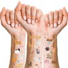 Cute Cat Temporary Tattoos - 75 Glitter Styles | Let's Pawty Birthday Party Supplies, Meow Party Favors