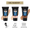 Leg makeup, leg foundation cover up waterproof, body foundation for legs, leg makeup for varicose veins waterproof, tattoo cover up makeup（#02-EDIUM GLOW）