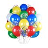 300 Pcs Red Yellow Blue Green Balloons, 12 Inch Red Yellow Blue Green Balloons and Colourful Confetti Balloons for Carnival, Circus Party Décor