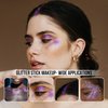 Brzeaf Waterproof Purple Glitter Stick, Shimmery & Long Lasting, Chunky Glitter for Face/Body/Hair/Eyes, Singer Concert Music Rave Festival, Glitter Stick Makeup & Face Glitter Gel for Women Men