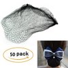 20" 50 Pack Hair Nets Invisible Elastic Edge Mesh 50cm Reusable Bun Hair Nets (coffee 50pcs)