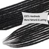 SAVASANA 24 Inch Dreadlock Extensions 20 Strands Boho Style Crochet Hair Dreads Synthetic Single Ended Hippie Loc Hair Extensions Black Handmade Crochet Braids for Women & Men