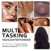 KYDA Glitter Powder Highlighter Makeup, Face & Body Brush Powder Highlighter, Sparkling Coverage Body Highlighter Makeup, High Glossy Loose Powder Makeup, 04