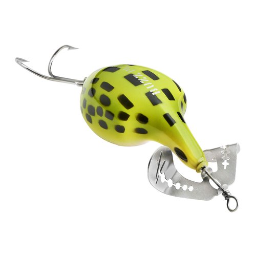 Arbogast Buzz Plug, Floating Buzzbait Fishing Lure, Freshwater Fishing Lures for Bass Catching, Frog White Belly, Junior, 2 3/8 in, 5/8 oz