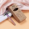 PINK REX Women's Double Edge Safety Razor Eco-Friendly Includes 10 Razor Blades (Rainbow Chrome)