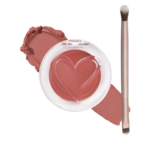 Glam Lux Beauty Bundle, Beauty Creations Stay Blushing Cheek Balm Cream Blush w/Vitamin E Creamy Buildable Lightweight Natural Long Lasting w/Duo Eyeshadow Concealer Brush (1, Do't Say It Twice, 1)