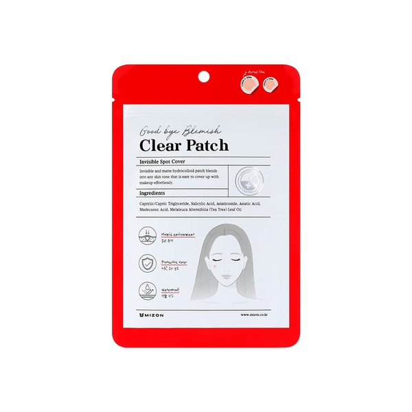 MIZON Good Bye Blemish Clear Patch, Invisible Spot Care, Acne Pimple Patch, Covering Zits, Spot Sticker for Face, Protective Cover, Waterproof, Non-drying, Thin Cover, Excellent Skin Adhesion Patch, Spot Cover (44ea)