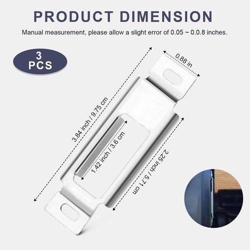 RV Baggage Door Latch Strike Plate, RV Entry Door Replacement Parts 314301 Compaitble with Rv 5th Wheels, Travel Trailers and Motorhomes, RV Luggage Door Latch Mobile Home Door Locks Plate, 3 Pcs