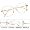 SOJOS Oversized Square Blue Light Blocking Glasses for Woman Big Frame TR90 Clear Lens Eyeglasses SJ5097, Crystal Brown Frame/Anti-Blue Light Lens