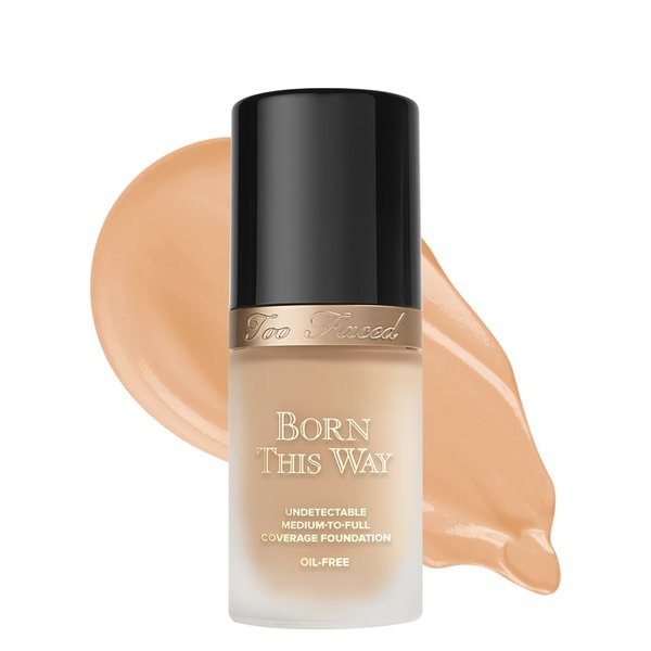 Too Faced Born This Way Natural Finish Longwear Liquid Foundation, Nude, 1.01 Fl Oz